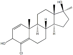 4-chloro-17a-methyl-androst-1,4-diene-3,17b-diol Structure