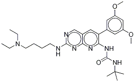 N-[2-[[4-(DIETHYLAMINO)BUTYL]AMINO-6-(3,5-DIMETHOXYPHENYL)PYRIDO[2,3-D]PYRIMIDIN-7-YL]-N'-(1,1-DIMETHYLETHYL)UREA Structure