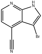 1H-Pyrrolo[2,3-b]pyridine-4-carbonitrile,  3-bromo- Structure