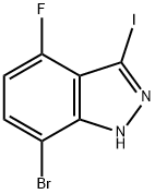 7-BROMO-4-FLUORO-3-IODO (1H)INDAZOLE Structure