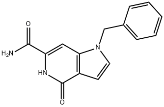 1-BENZYL-4-HYDROXY-6-CARBOMOYL-5-AZAINDOLE Structure