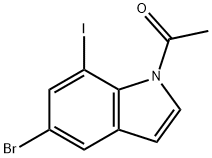 1-ACETYL-5-BROMO-7-IODOINDOLE Structure