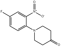 1-(4-fluoro-2-nitrophenyl)piperidin-4-one Structure