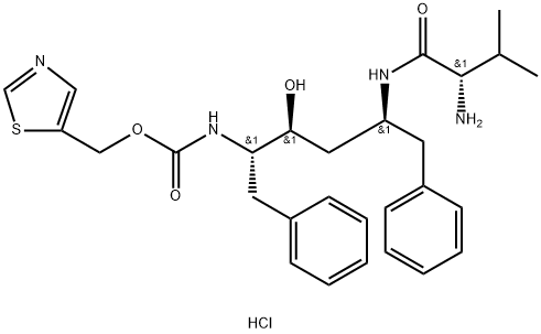 165315-97-9 [4-[(2-AMino-3-Methyl-1-oxobutyl)aMino]-2-hydroxy-5-phenyl-1-(phenylMethyl)
pentyl]-carbaMic Acid 5-ThiazolylMethyl Ester Monohydrochloride