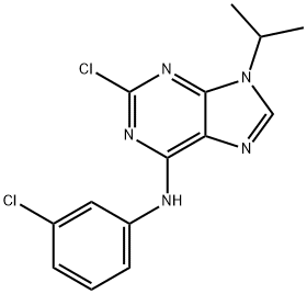 9H-Purin-6-aMine, 2-chloro-N-(3-chlorophenyl)-9-(1-Methylethyl)- Structure