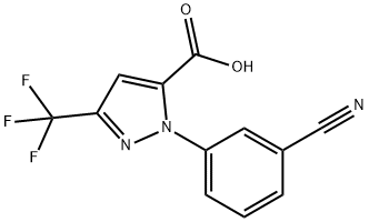 1-(3-cyanophenyl)-3-(trifluoroMethyl)-1H-pyrazole-5-carboxylic acid Structure