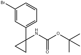 tert-butyl 1-(3-broMophenyl)cyclopropylcarbaMate Structure