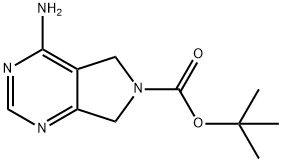 TERT-BUTYL 4-AMINO-5H-PYRROLO[3,4-D]PYRIMIDINE-6(7H)-CARBOXYLATE Structure