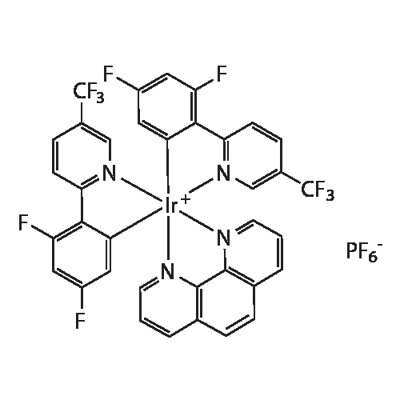 Bis [2- (2,4-difluorophenyl) -5-trifluoromethylpyridine] [1,10-phenanthroline] iridium hexafluorophosphate Structure