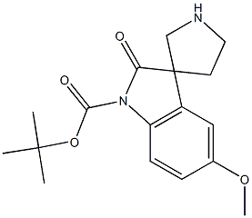 tert-Butyl 5-methoxy-2-oxospiro[indoline-3,3-pyrrolidine]-1-carboxylate Structure