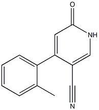 3-Pyridinecarbonitrile, 1,6-dihydro-4-(2-methylphenyl)-6-oxo- Structure