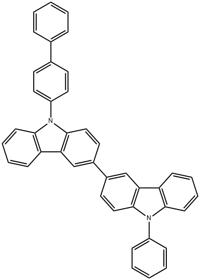 9-[1,1'-Biphenyl]-4-yl-9'-phenyl-3,3'-bi-9H-carbazole Structure