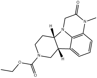 (6bR,10aS)-Ethyl 3-methyl-2-oxo-2,3,6b,7,10,10a-hexahydro-1H-pyrido[3',4':4,5]pyrrolo[1,2,3-de]quinoxaline-8(9H)-carboxylate Structure