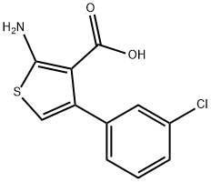 2-AMINO-4-(3-CHLOROPHENYL)THIOPHENE-3-CARBOXYLIC ACID Structure