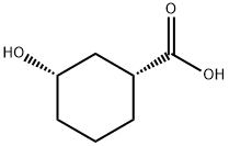 Cyclohexanecarboxylic acid, 3-hydroxy-, (1R,3S)- Structure