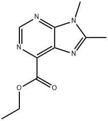 ETHYL 8,9-DIMETHYL-9H-PURINE-6-CARBOXYLATE Structure