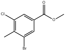 Methyl 3-Bromo-5-chloro-4-methylbenzoate Structure