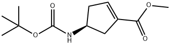 methyl (S)-4-((tert-butoxycarbonyl)amino)cyclopent-1-ene-1-carboxylate Structure