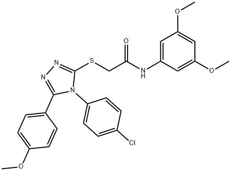 2-{[4-(4-chlorophenyl)-5-(4-methoxyphenyl)-4H-1,2,4-triazol-3-yl]sulfanyl}-N-(3,5-dimethoxyphenyl)acetamide Structure