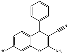 2-amino-7-hydroxy-4-phenyl-4H-chromene-3-carbonitrile Structure