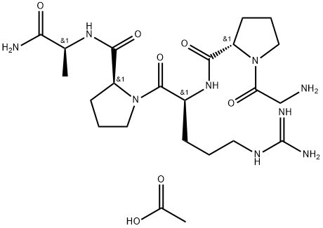 Glycyl-L-prolyl-L-arginyl-L-prolyl-L-alaninamide diacetate Structure