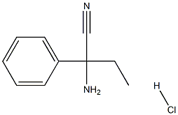 2-amino-2-phenylbutanenitrile hydrochloride Structure