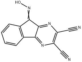 (9E)-9-hydroxyiminoindeno[1,2-e]pyrazine-2,3-dicarbonitrile Structure