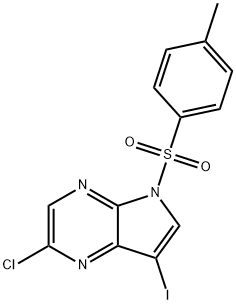 2-Chloro-7-iodo-5-tosyl-5H-pyrrolo[2,3-b]pyrazine Structure