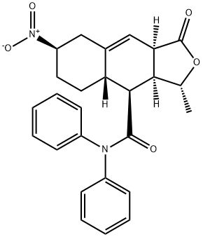 900186-72-3 (3R,3aS,4S,4aS,7R,9aR)-3-Methyl-7-nitro-1-oxo-N,N-diphenyl-1,3,3a,4,4a,5,6,7,8,9a-decahydronaphtho[2,3-c]furan-4-carboxamide