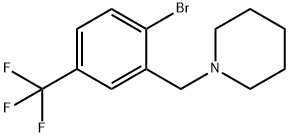 1-[[2-bromo-5-(trifluoromethyl)phenyl]methyl]-piperidine Structure