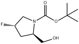 TERT-BUTYL (2R,4S)-4-FLUORO-2-(HYDROXYMETHYL)PYRROLIDINE-1-CARBOXYLATE Structure