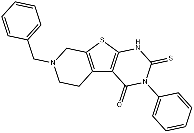 7-benzyl-3-phenyl-2-thioxo-2,3,5,6,7,8-hexahydropyrido[4',3':4,5]thieno[2,3-d]pyrimidin-4(1H)-one Structure