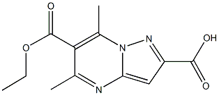 6-(ethoxycarbonyl)-5,7-dimethylpyrazolo[1,5-a]pyrimidine-2-carboxylic acid Structure