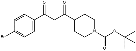 4-[3-(4-BROMO-PHENYL)-3-OXO-PROPIONYL]-PIPERIDINE-1-CARBOXYLIC ACID TERT-BUTYL ESTER Structure