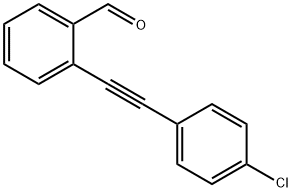 (2 - (4 - chlorobenzene) acetylene) benzaldehyde Structure