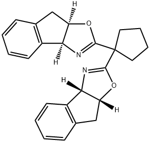 (3aS,3'aS,8aR,8'aR)-2,2'-Cyclopentylidenebis[3a,8a-dihydr
o-8H-indeno[1,2-d]oxazole] Structure