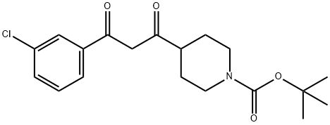 4-[3-(3-CHLORO-PHENYL)-3-OXO-PROPIONYL]-PIPERIDINE-1-CARBOXYLIC ACID TERT-BUTYL ESTER Structure