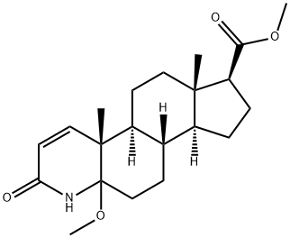 3-Oxo-4-aza-11a-Methoxy-5α-αndrost-1-ene-17β-carboxylic Acid Methyl Ester Structure