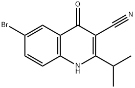 6-Bromo-2-isopropyl-4-oxo-1,4-dihydroquinoline-3-carbonitrile Structure