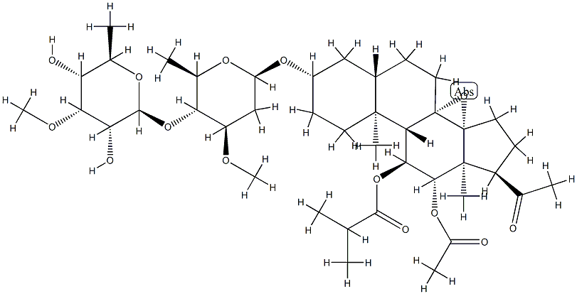 1260252-18-3 1→4-β-oleandropyranosyl-11-O-isobutyryl-12-O-acetyltenacigenin B