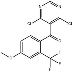 1260784-01-7 (4,6-Dichloropyrimidin-5-yl)(4-methoxy-2-(trifluoromethyl)phenyl)methanone