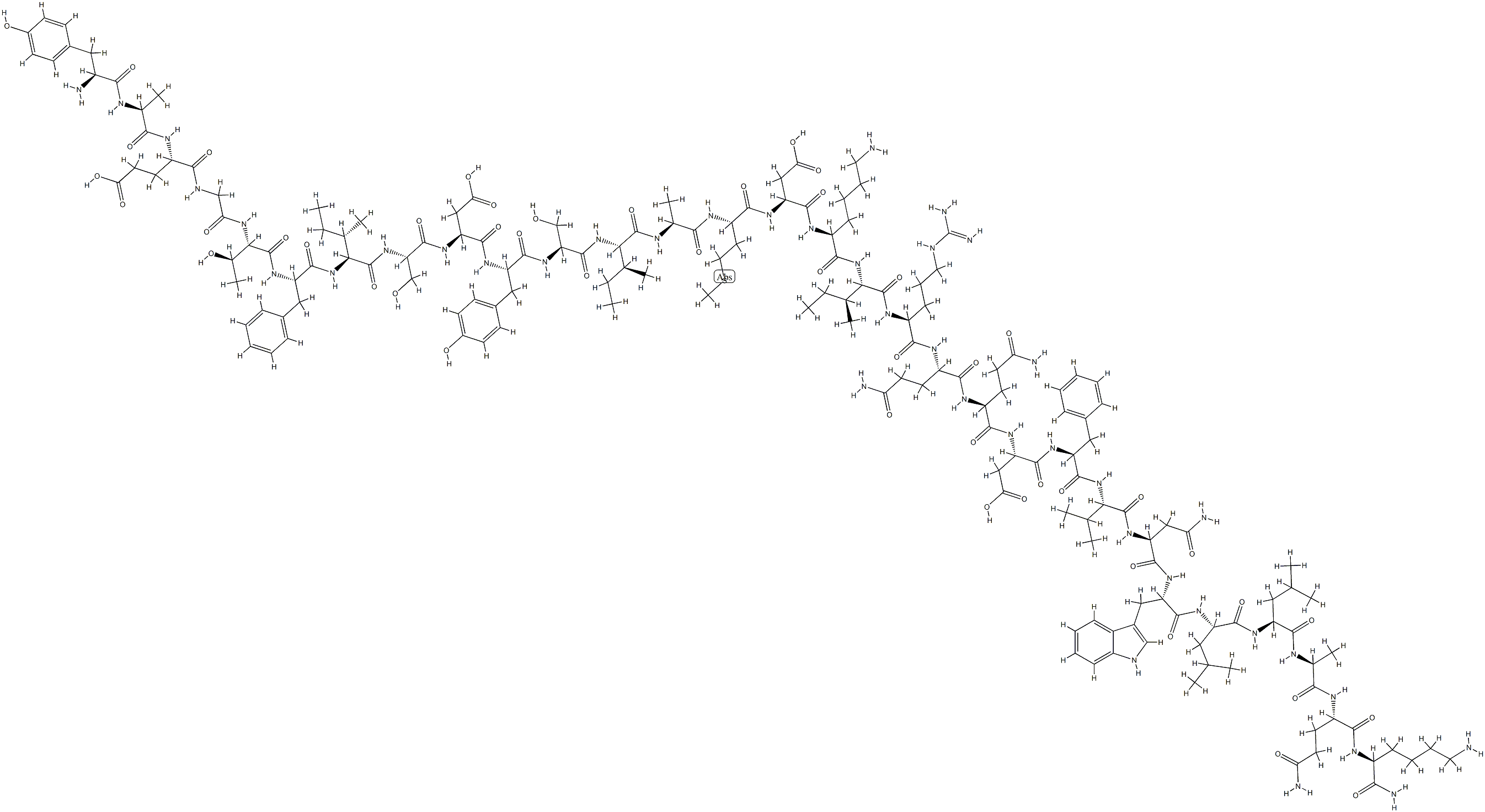 GASTRIC INHIBITORY POLYPEPTIDE (1-30) AMIDE (PORCINE) Structure