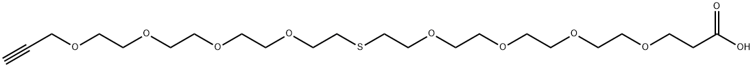 Propargyl-PEG4-S-PEG4-acid Structure