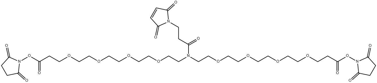 N-Mal-N-bis(PEG4-NHS ester) Structure