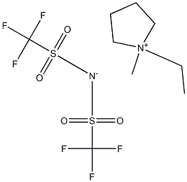 1-Ethyl-1-methylpyrrolidinium bis(trifluoromethylsulfonyl)imide Structure