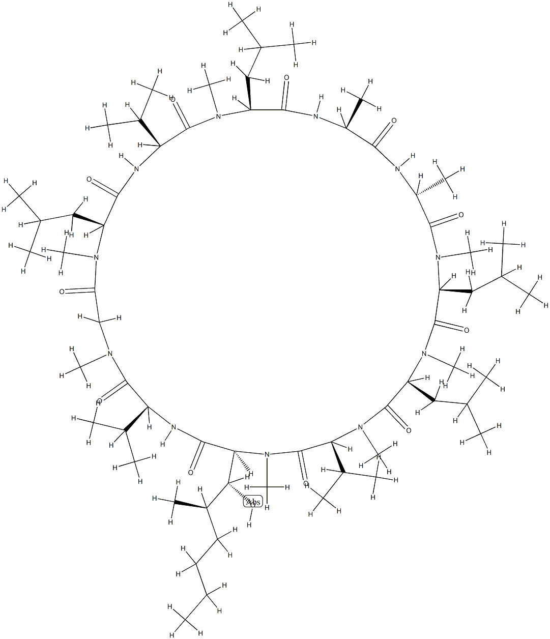 dihydrocyclosporin D Structure