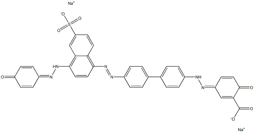 disodium 5-[[4'-[[4-[(4-hydroxyphenyl)azo]-6(or 7)-sulphonato-1-naphthyl]azo][1,1'-biphenyl]-4-yl]azo]salicylate Structure