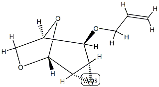 beta-D-Mannopyranose, 1,6:2,3-dianhydro-4-O-2-propenyl- (9CI) Structure