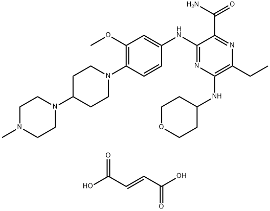 Gilteritinib hemifumarate Structure