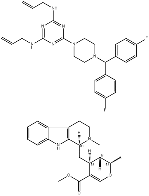 Almitrine-raubasine Structure